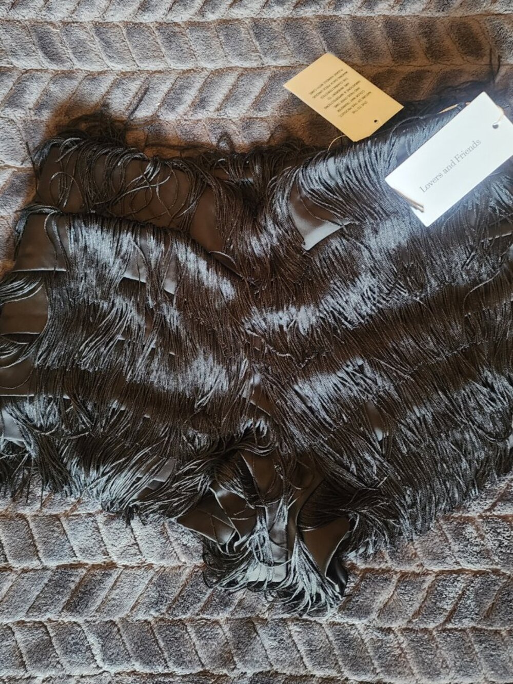 NWT Lovers + Friends Andi Fringe Skort Black XS - Picture 2 of 5